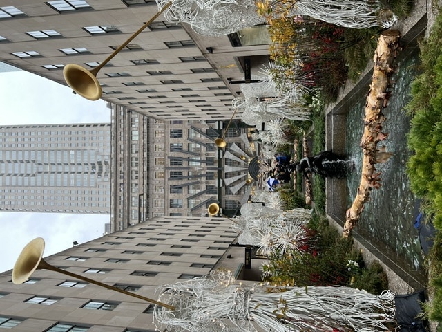 Channel Gardens no Rockefeller Center em Nova York no Natal